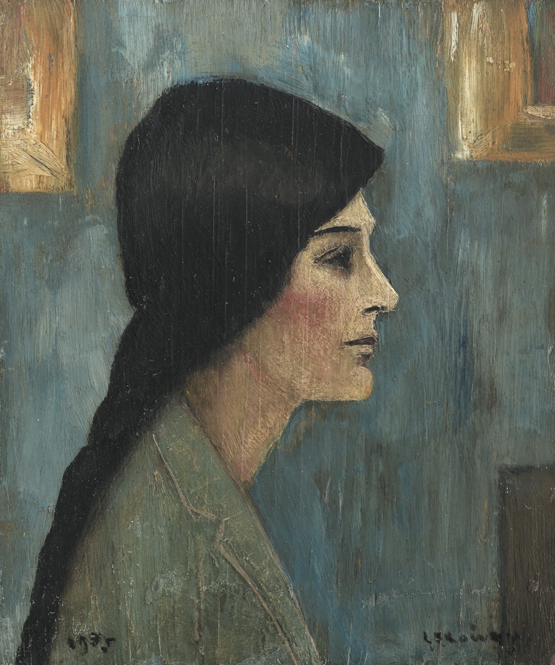 Portrait of a girl by Laurence Stephen Lowry