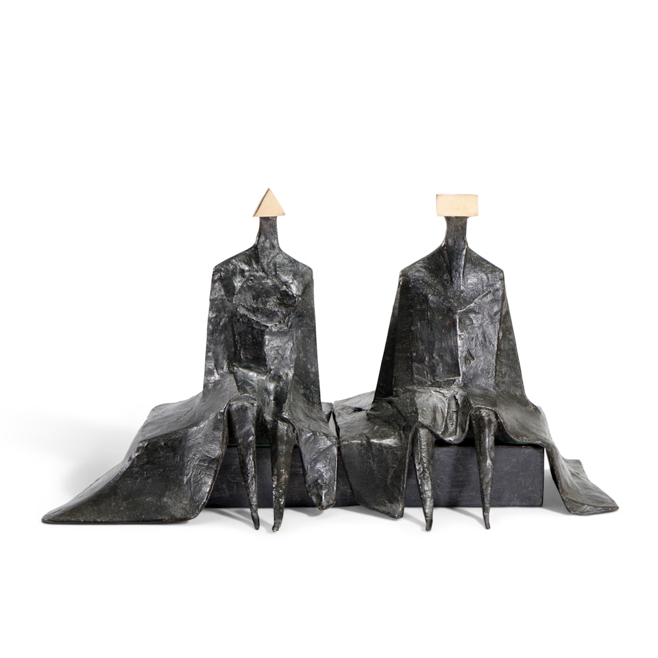 Sitting Figures in Robes I by Lynn Chadwick