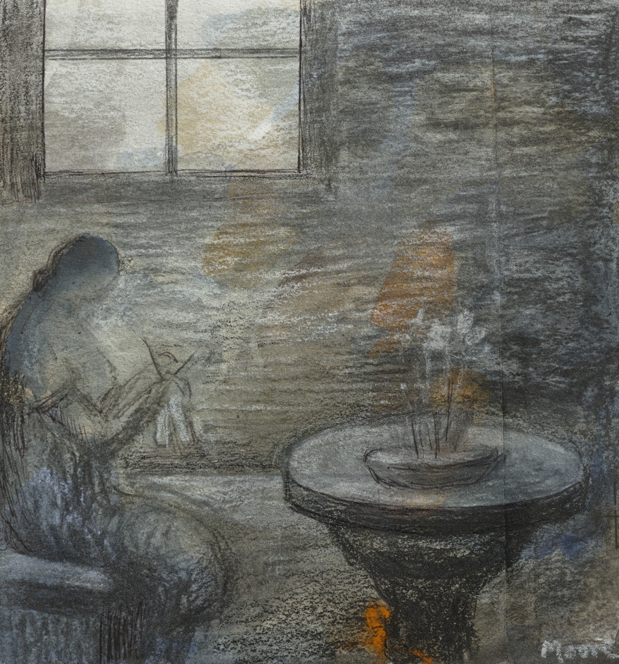 Woman Knitting by Henry Moore