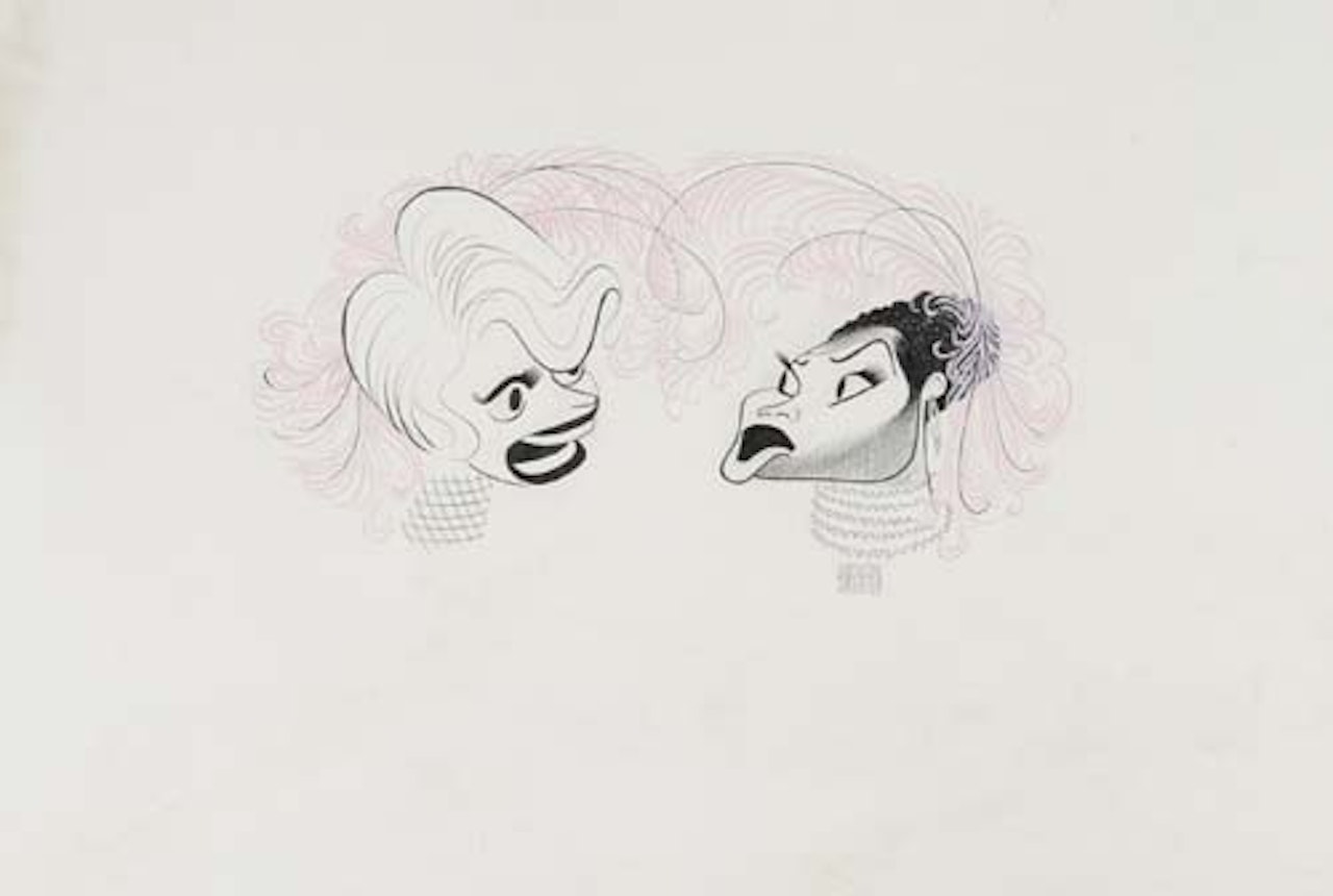 Pearl Bailey and Carol Channing by Al Hirschfeld