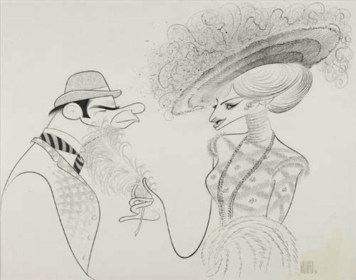 Streisand and Matthau, Hello Dolly by Al Hirschfeld