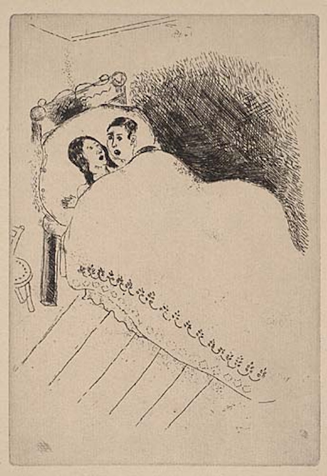 Complete set of 5 etchings with aquatint and drypoint: Maternité by Marc Chagall
