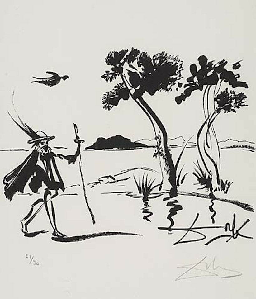 Three wood engravings by Salvador Dali