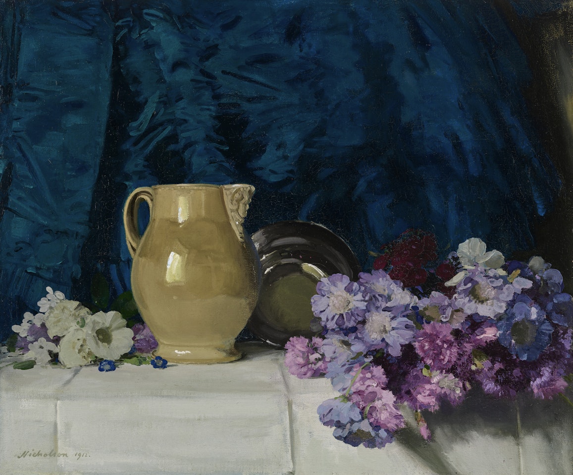 Scabious and a Jug by William Nicholson