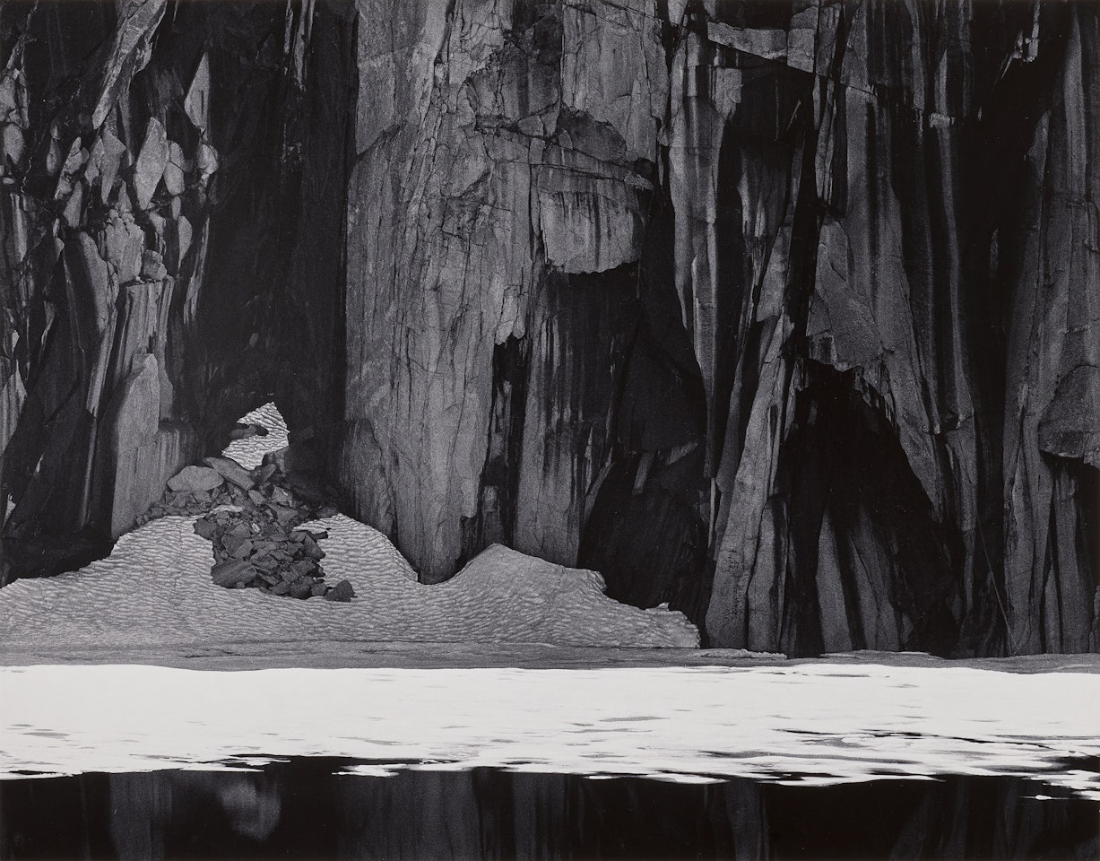 Frozen Lake and Cliffs, Sierra Nevada, California by Ansel Adams