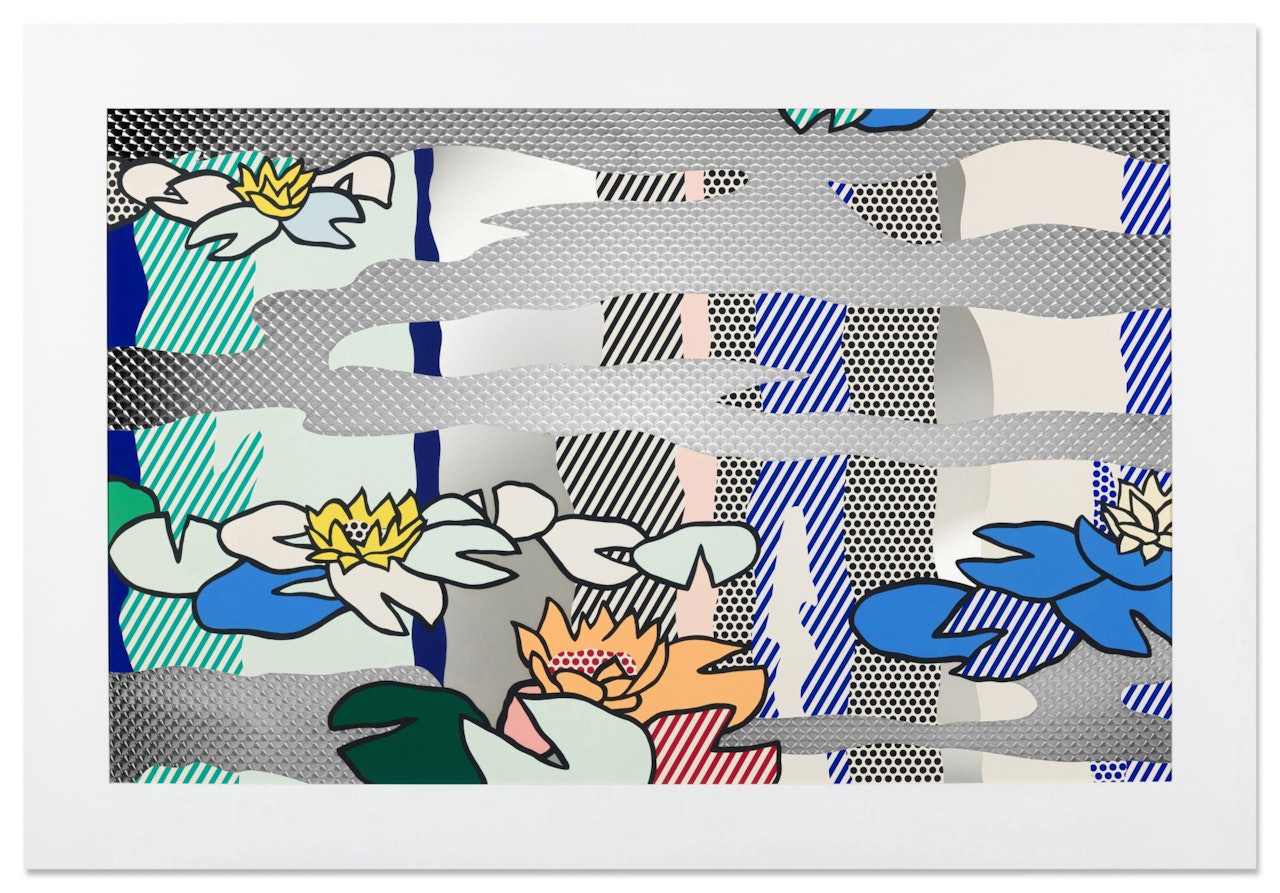 Water Lily Pond with Reflections (from the Water Lilies series) by Roy Lichtenstein