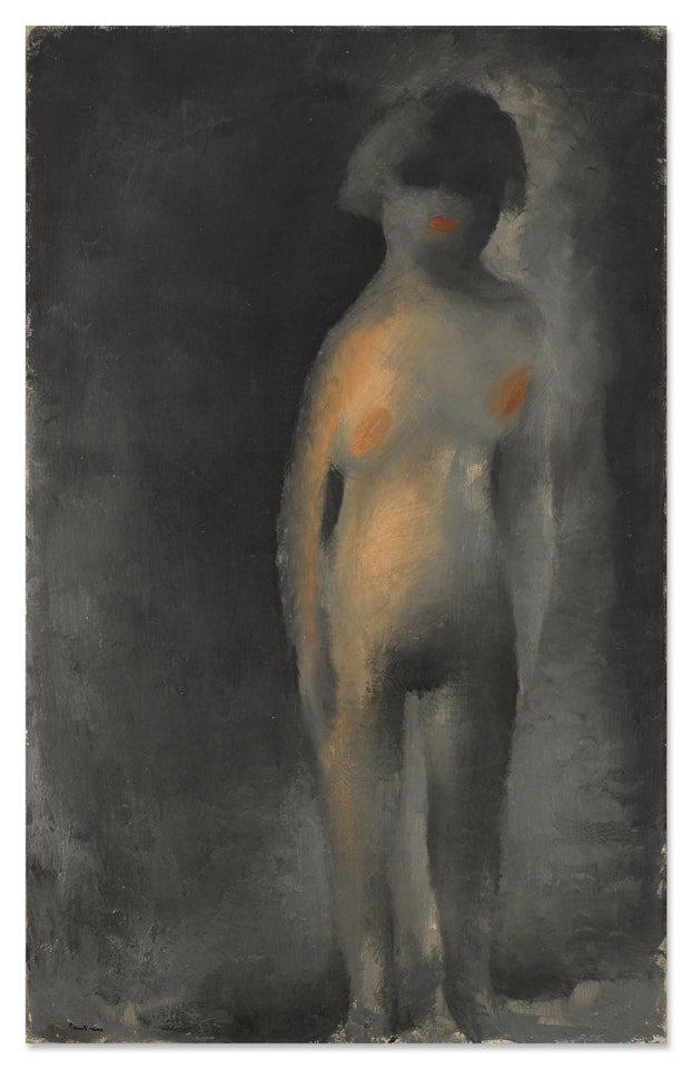 Nu gris de face by Jean Fautrier