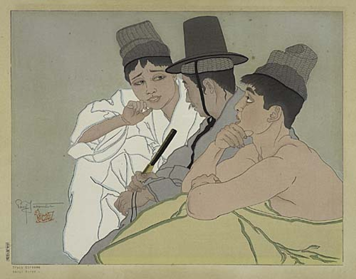 Trois Coréens by Paul Jacoulet