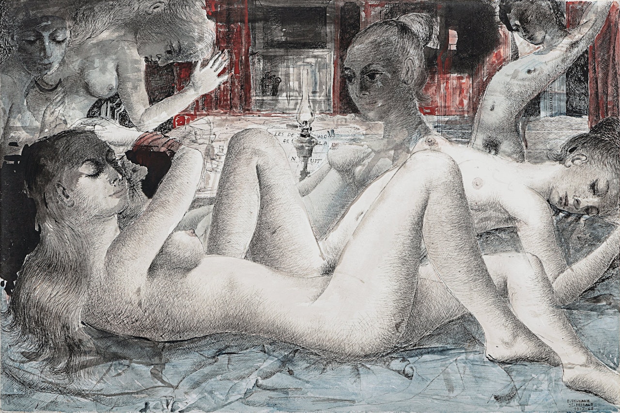 Les démons de la nuit by Paul Delvaux