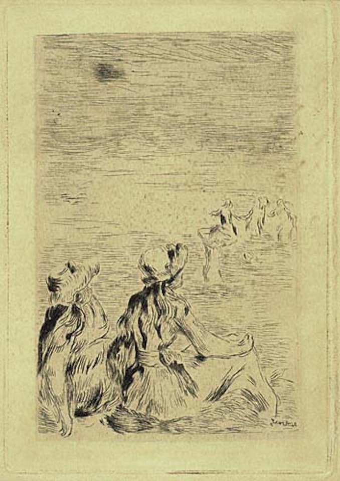 Sur la Plage à Berneval by Pierre-Auguste Renoir