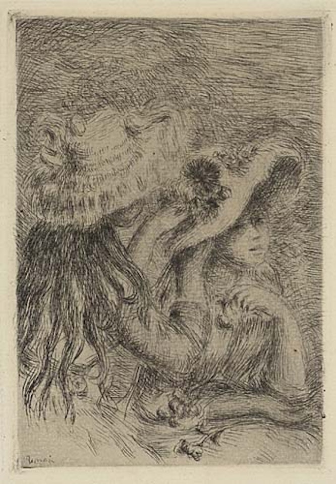 Two etchings; Le Chapeau Épinglé (3e planche), Baigneuse debout, a mi-jambes by Pierre-Auguste Renoir