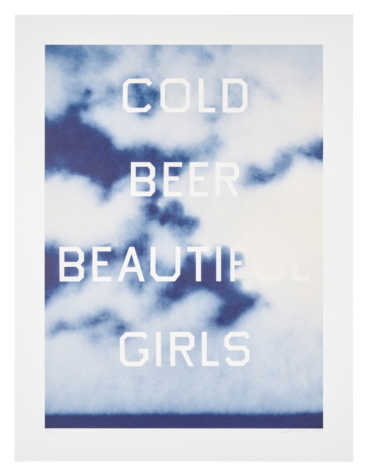 Cold Beer Beautiful Girls by Ed Ruscha