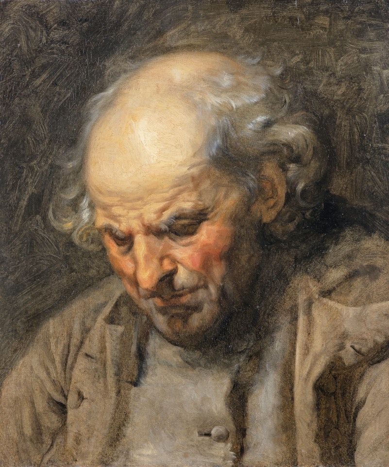 Study of an old man, head and shoulders by Jean-Baptiste Greuze