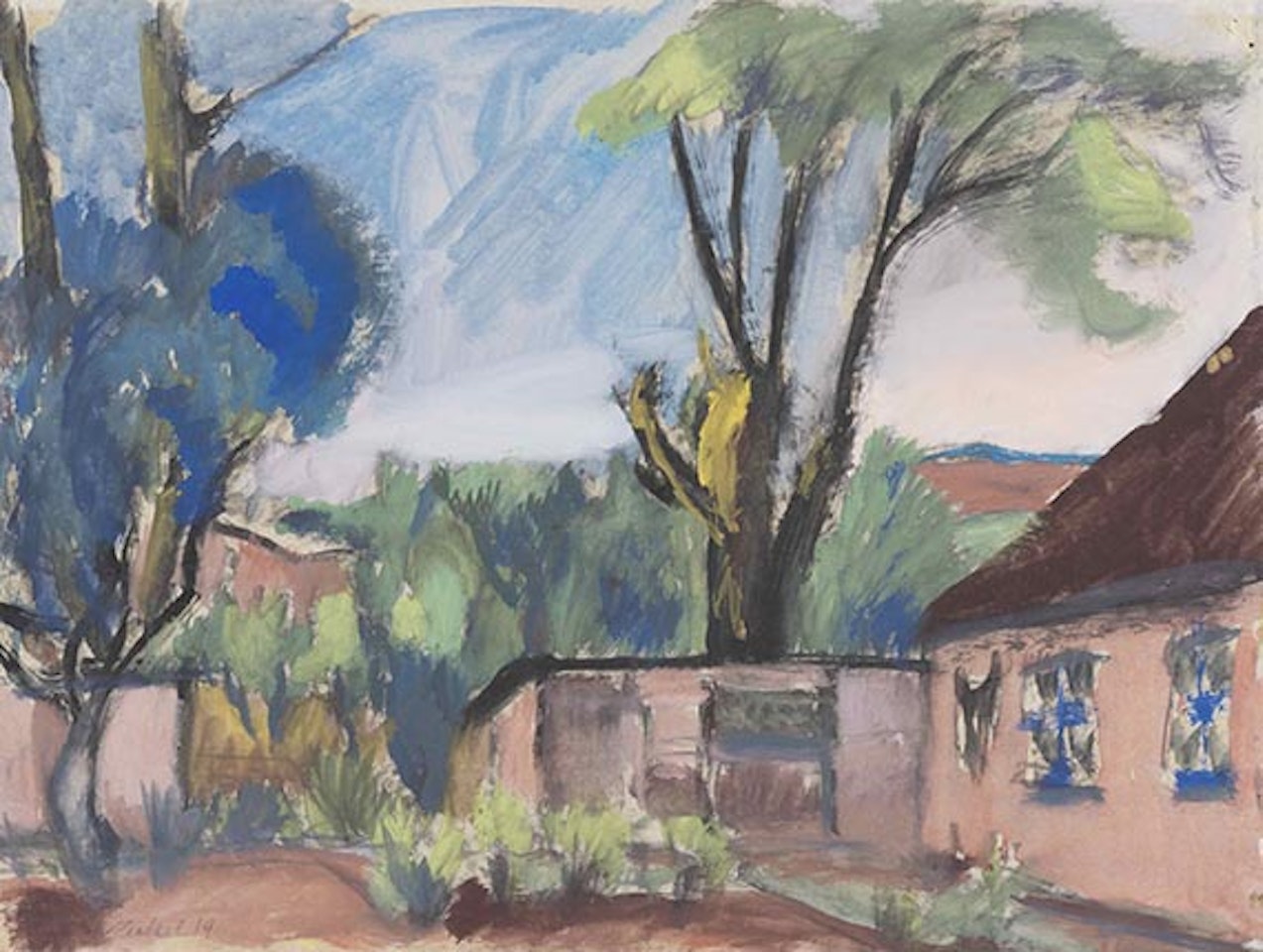 Häuser und Bäume by Erich Heckel