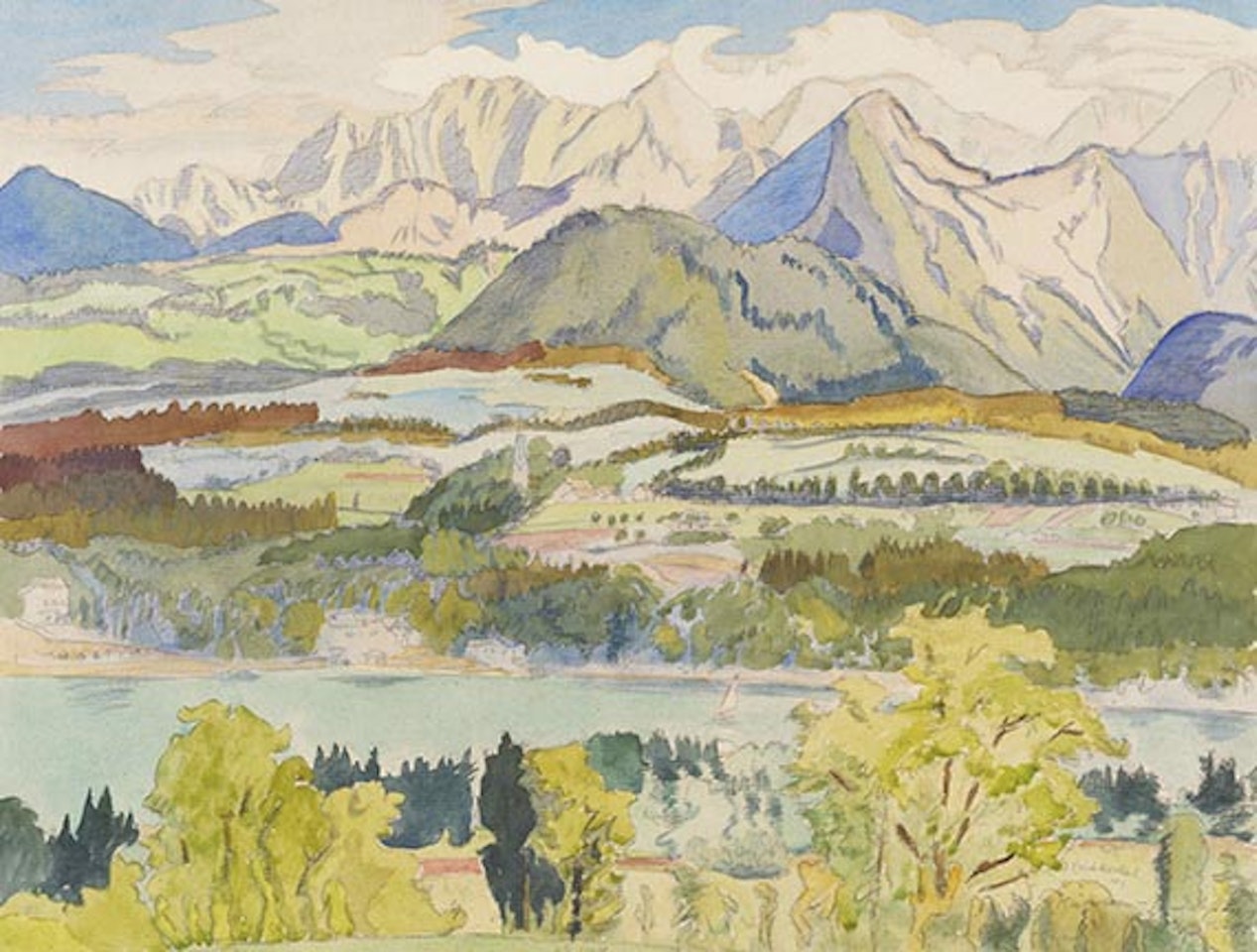 Kärnten-Landschaft by Erich Heckel