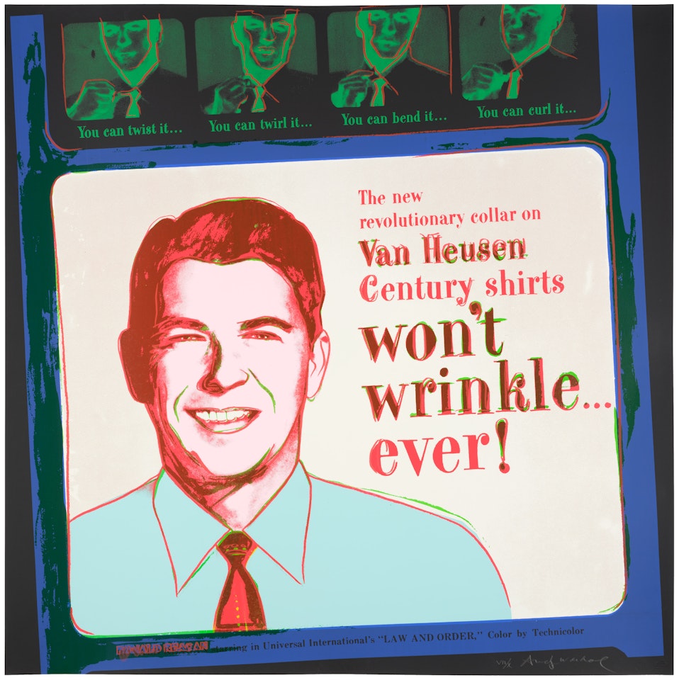 Van Heusen (Ronald Reagan), from Ads (F. & S. 356) by Andy Warhol
