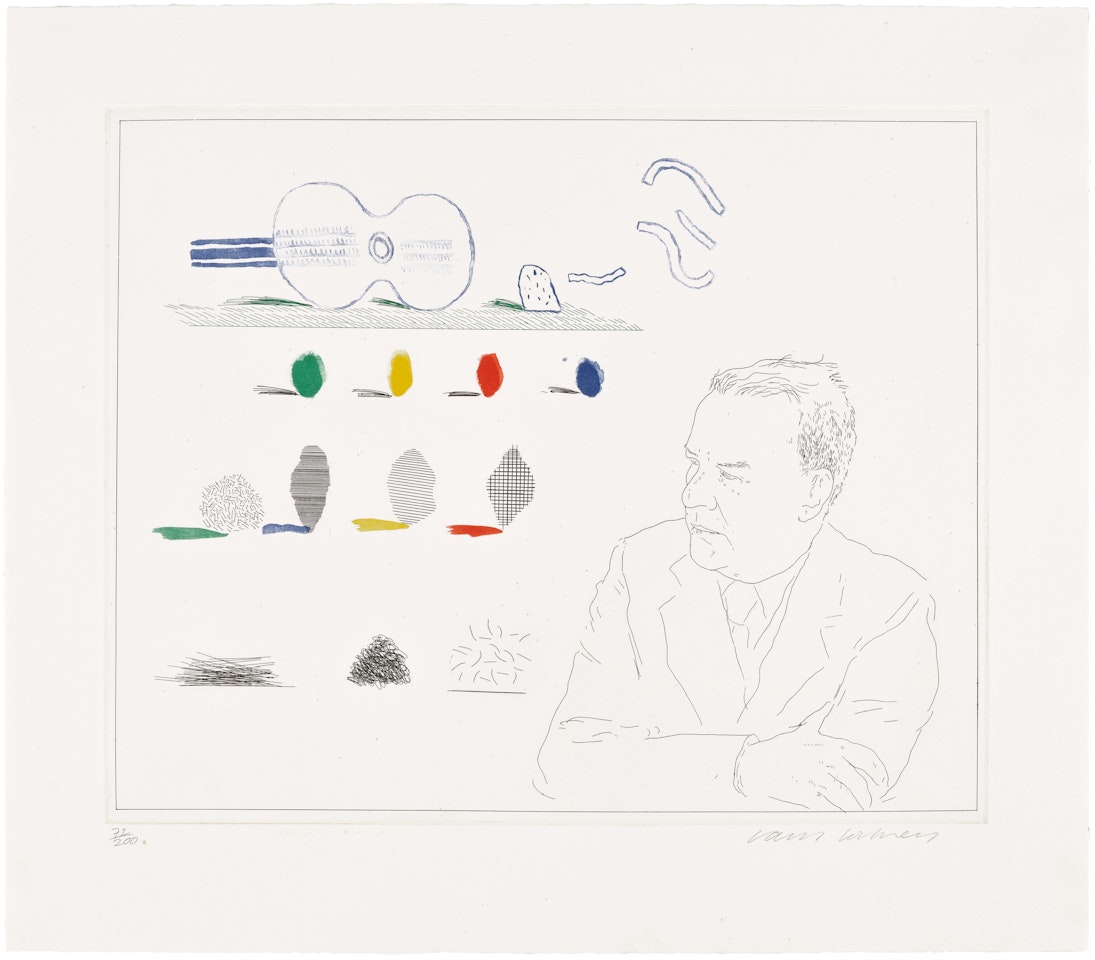 The Poet, plate 13 from The Blue Guitar (S.A.C. 211, M.C.A.T. 190) by David Hockney