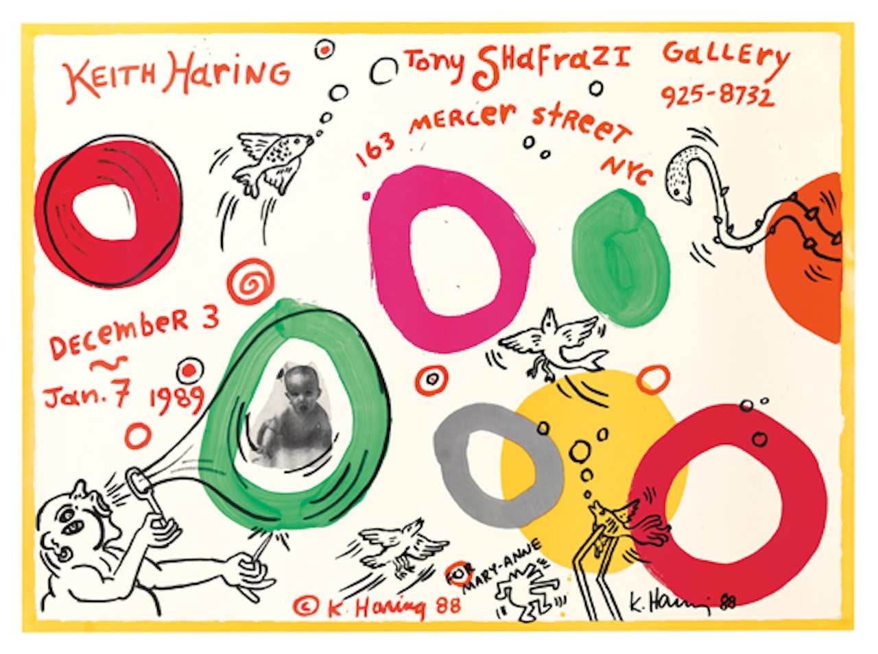 Shafrazi Gallery Poster by Keith Haring