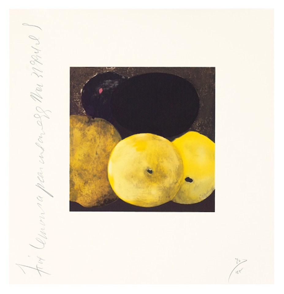 Two Pears, a Lemon and an Egg by Donald Sultan