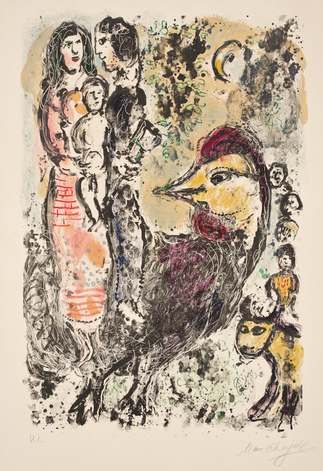 La Famille au coq (The Family with Rooster) (M. 567) by Marc Chagall