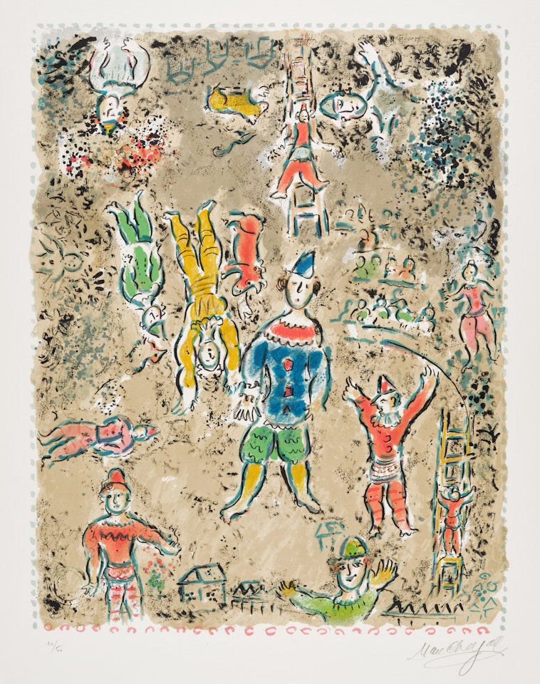 Le Clown bleu (The Blue Clown) (M. 1032) by Marc Chagall
