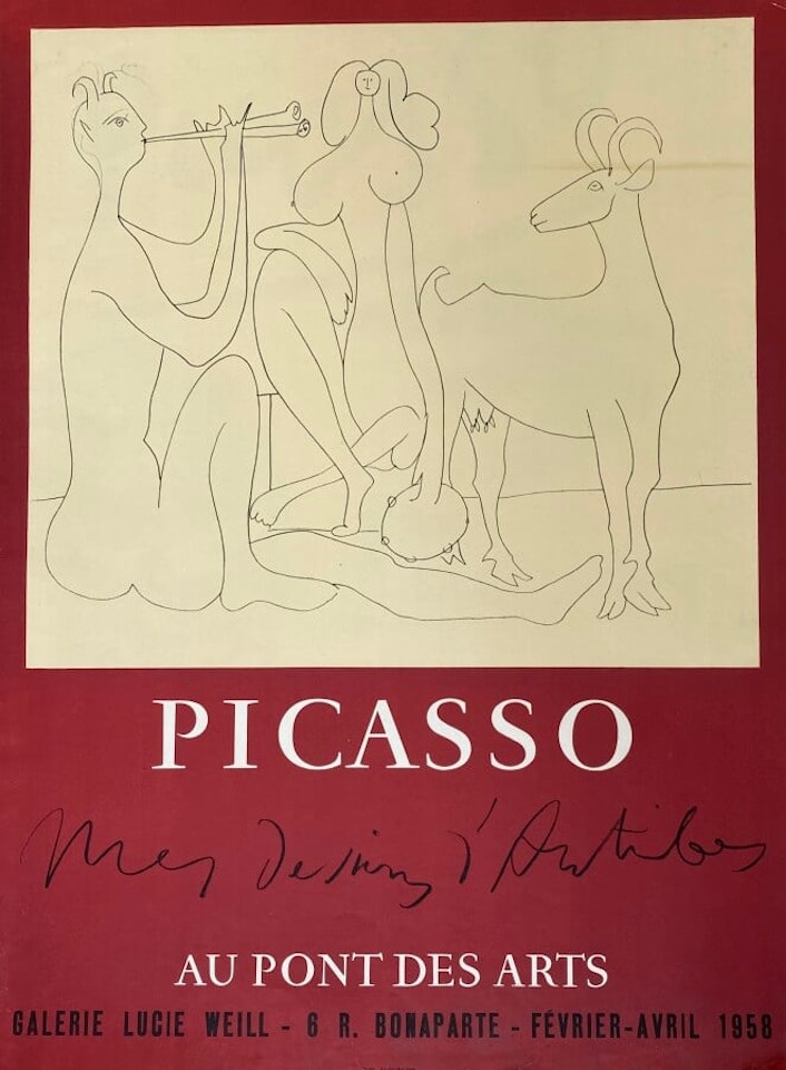 My Drawings of Antibes, At the Pont des Arts Galerie Lucie Weil, February-April 1958 (Czwiklitzer 140) by Pablo Picasso