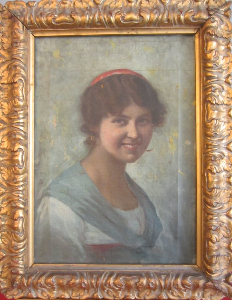 Portrait of a young woman by Italian School
