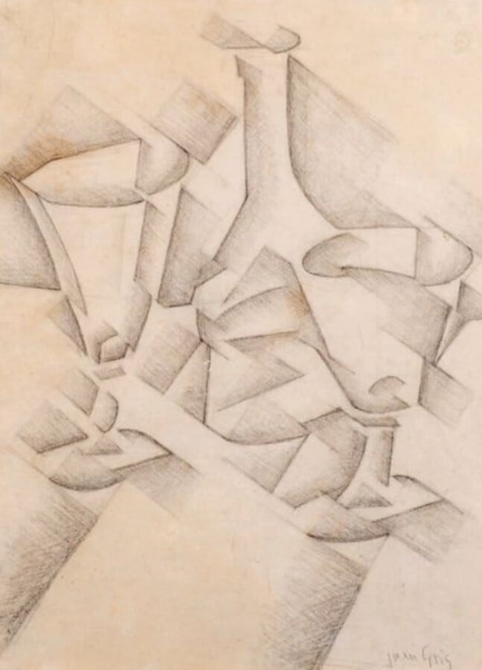 Still life with a cubist carafe by Juan Gris