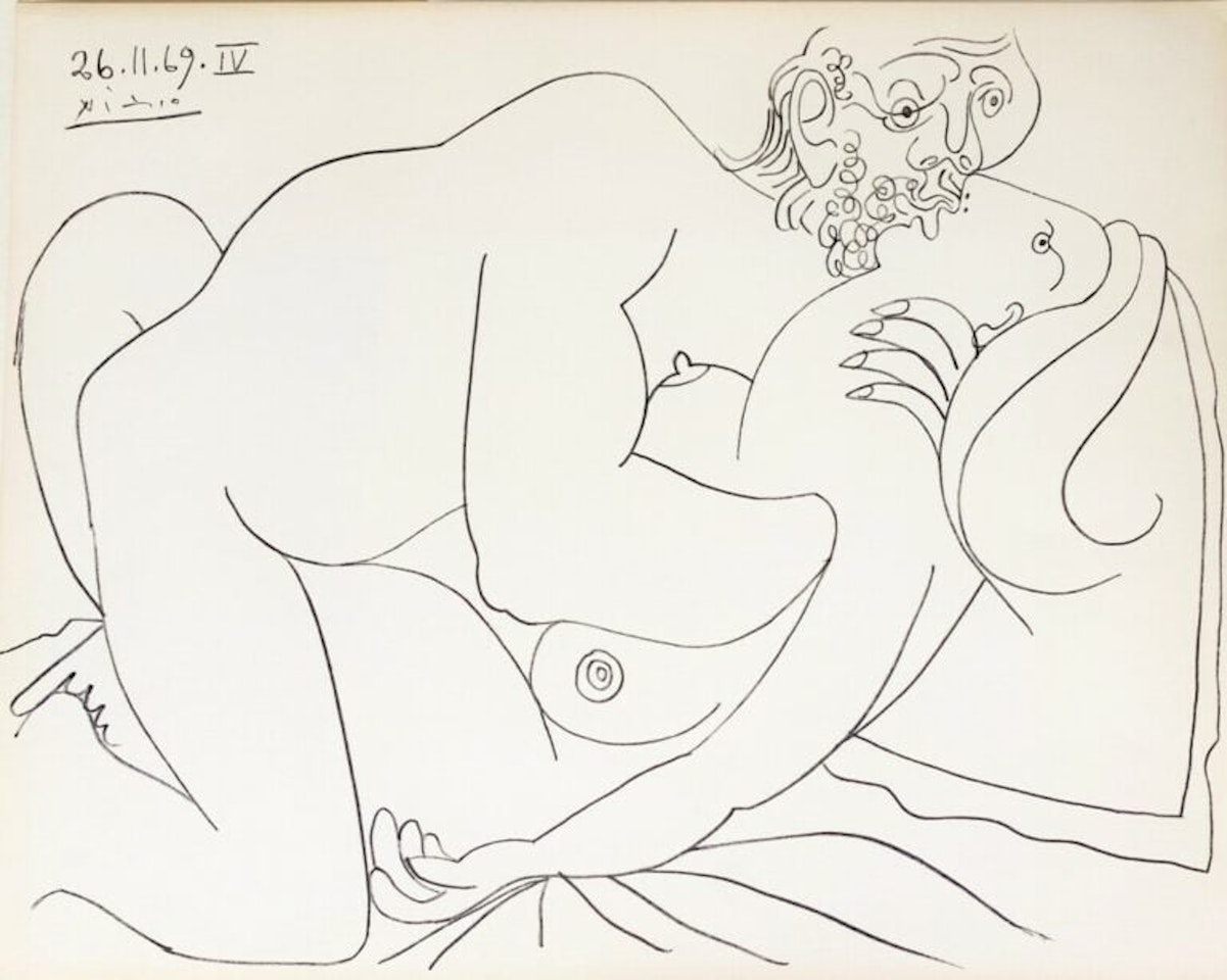 Au Baiser d"Avignon (plate 8) Mougins by Pablo Picasso
