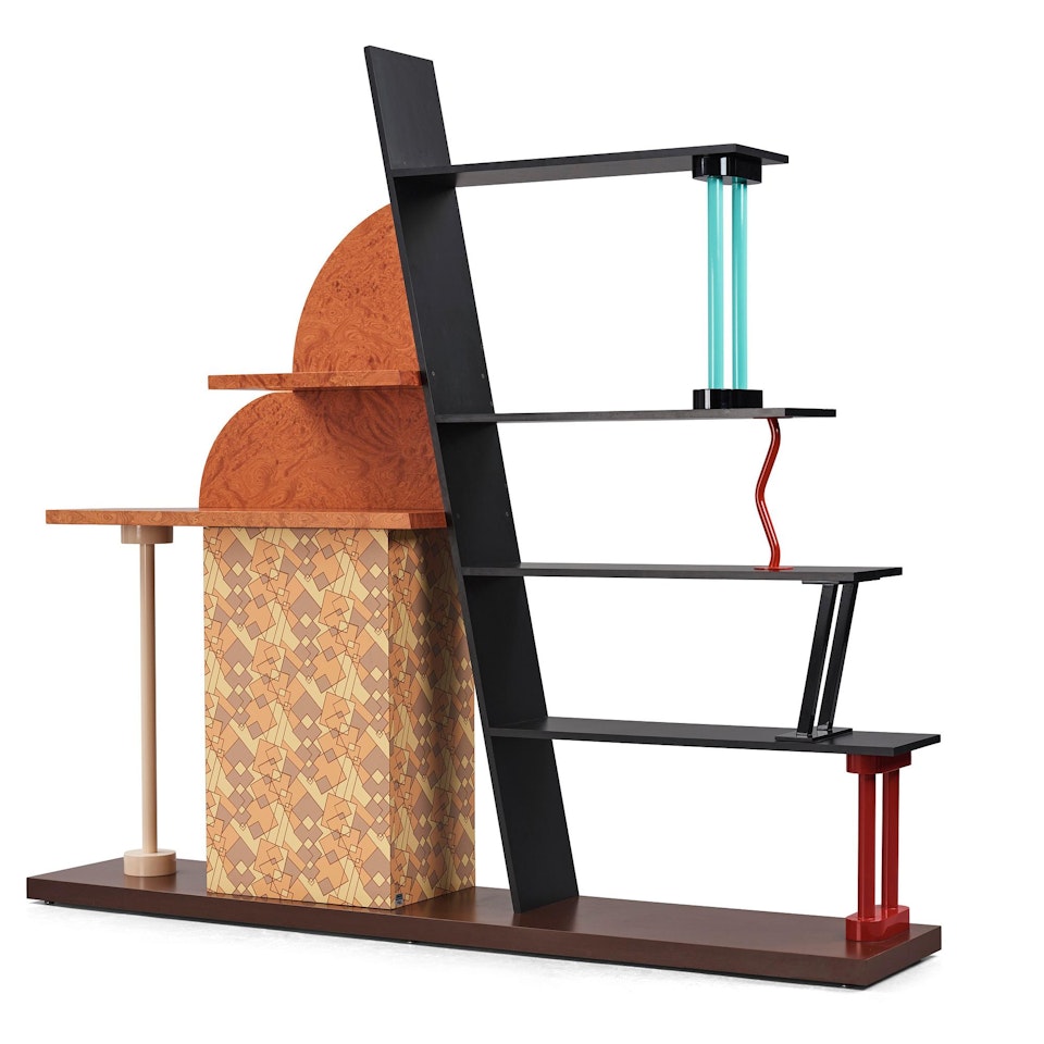 A malabar bookcase by Ettore Sottsass