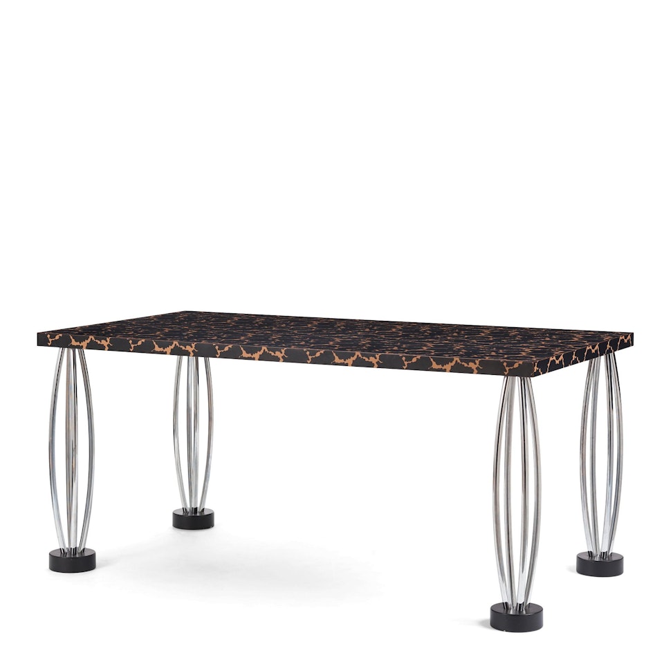 A "city" dining table by Ettore Sottsass