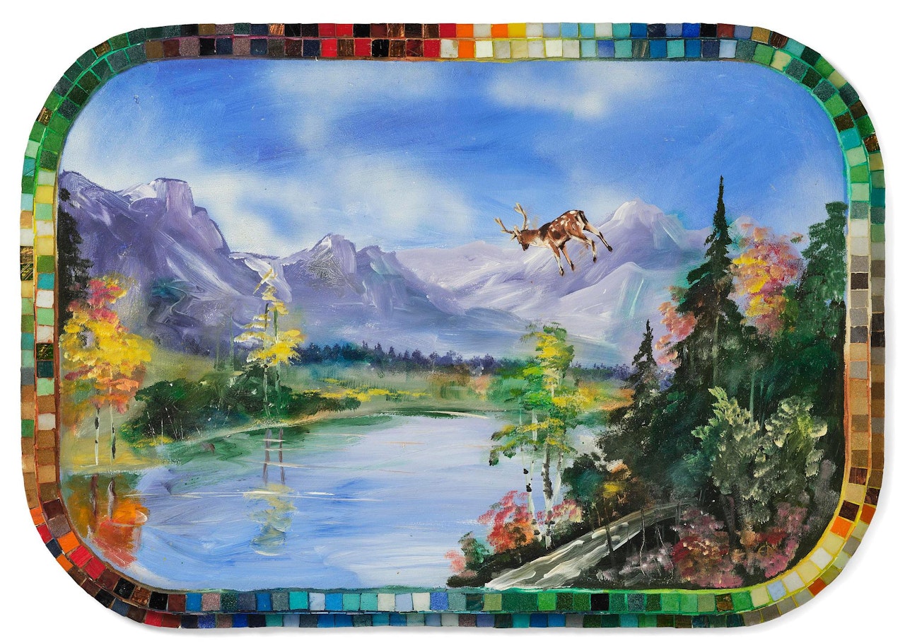 Hjort i landskap by Ernst Billgren