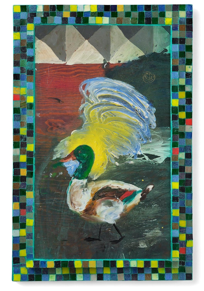 "and på rutbakgrund" by Ernst Billgren