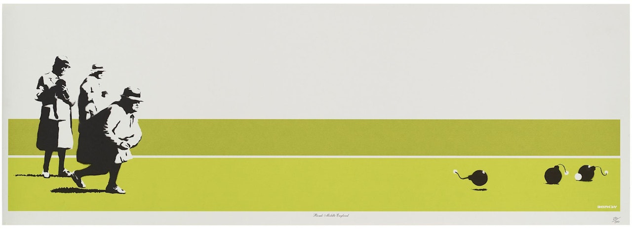 Bomb middle england by Banksy