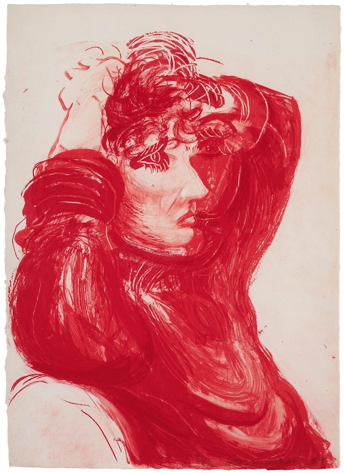 Red celia by David Hockney
