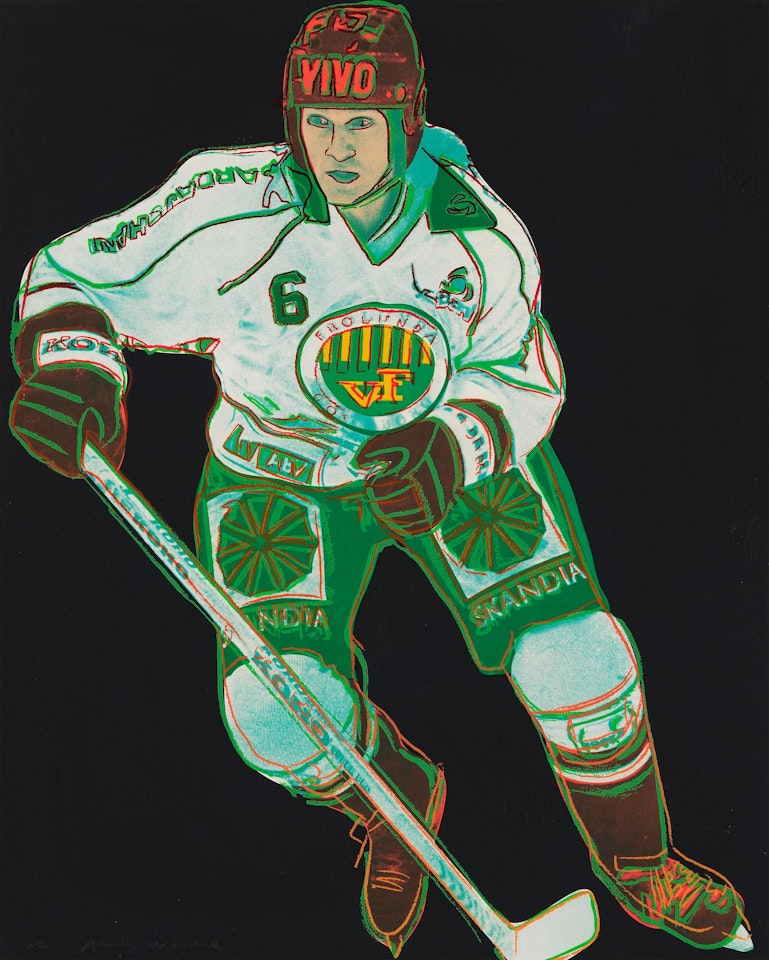 Frölunda hockey player by Andy Warhol