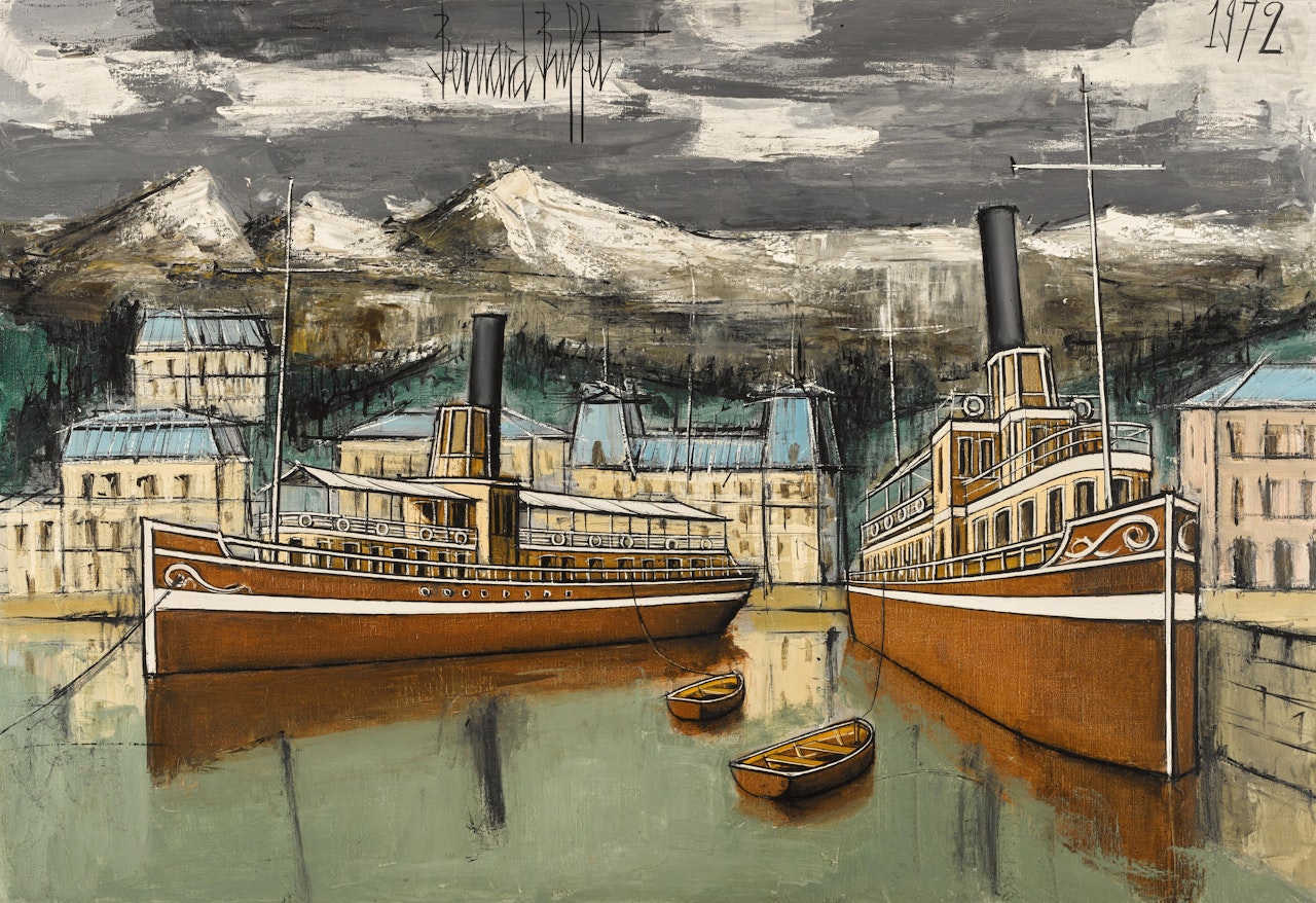 Annecy, L"embarcadère des bateaux promenade by Bernard Buffet