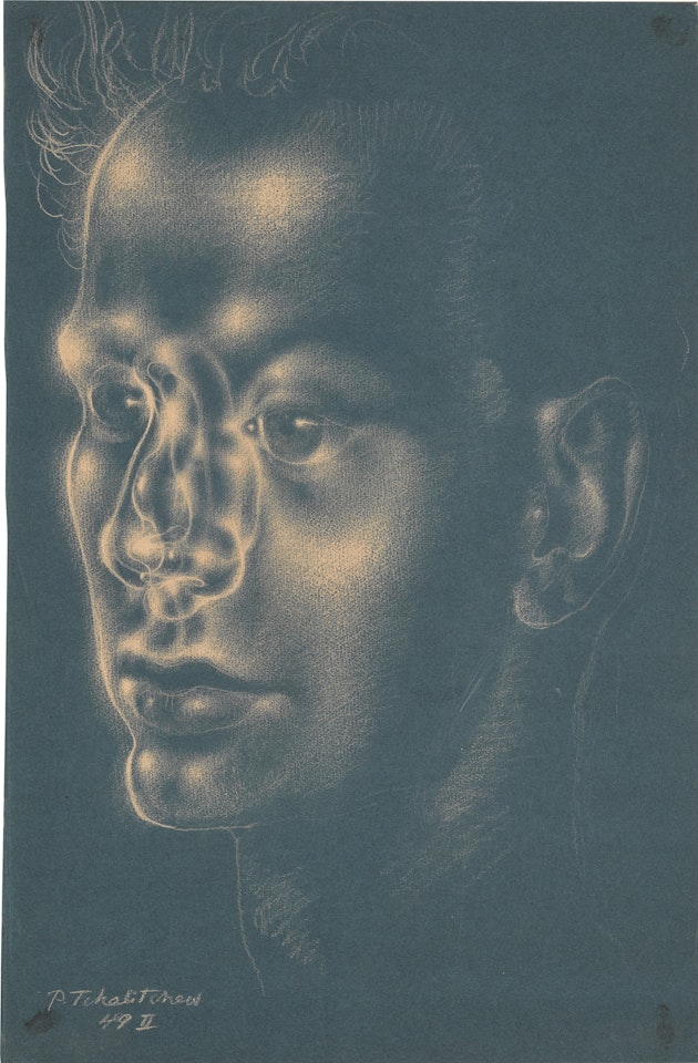 Surreal Head Study and Tête d"homme [two works] i) by Pavel Tchelitchew