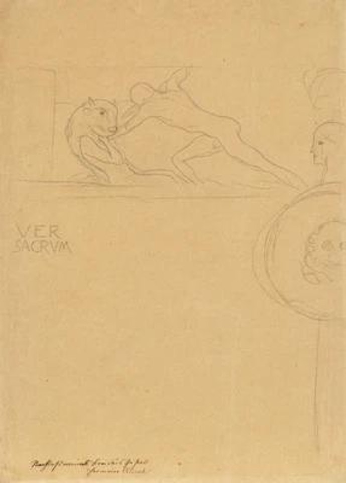 Entwurf für das Plakat der ersten Secessionsausstellung (Study for the First Exhibition of the Secession) by Gustav Klimt