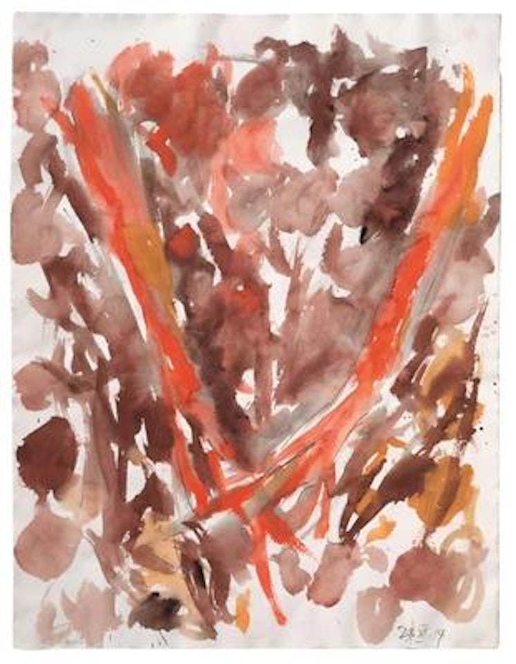 Untitled (Zwei Tannen) by Georg Baselitz