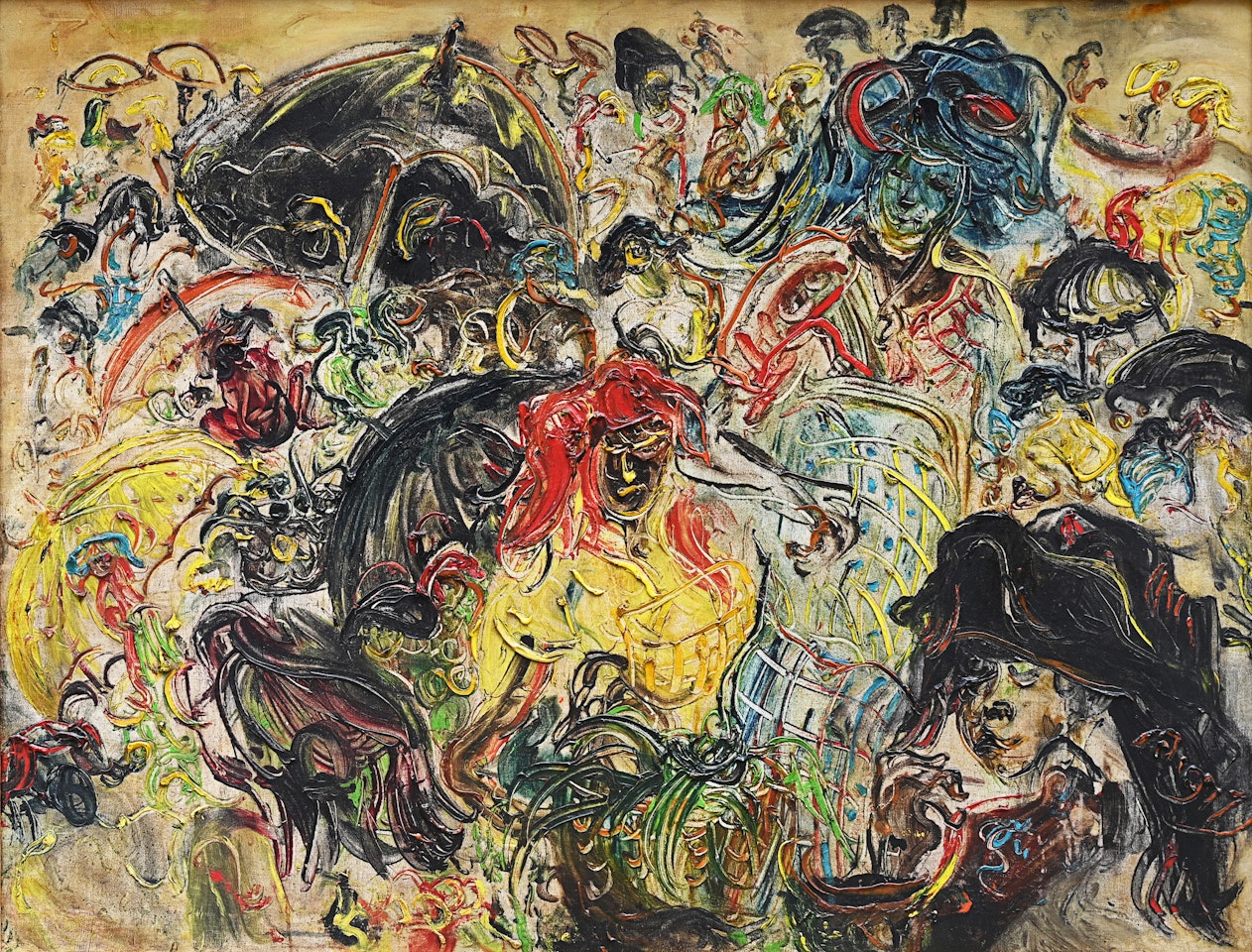 Pasar Festival ( Market Festival ) by Affandi