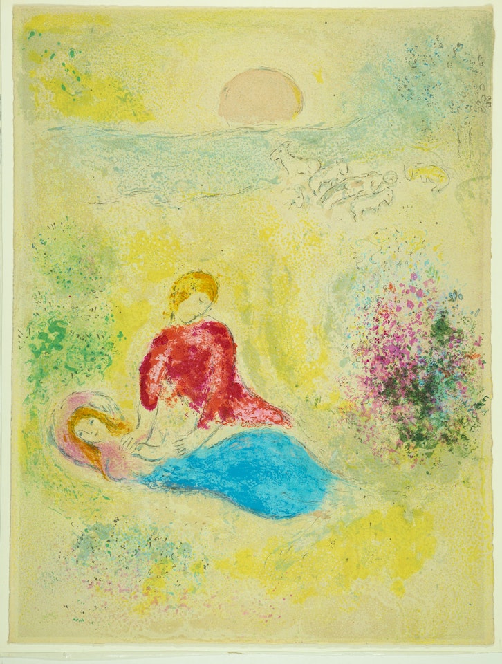 Die Flucht der Zikade (Aus: Daphnis und Chloé) by Marc Chagall