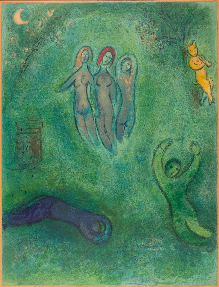 Daphnis" Traum und die drei Nymphen (Aus: Daphnis und Chloé) by Marc Chagall