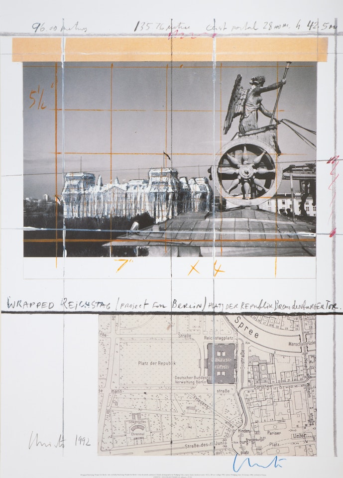 Wrapped reichstag, platz der republik by Christo