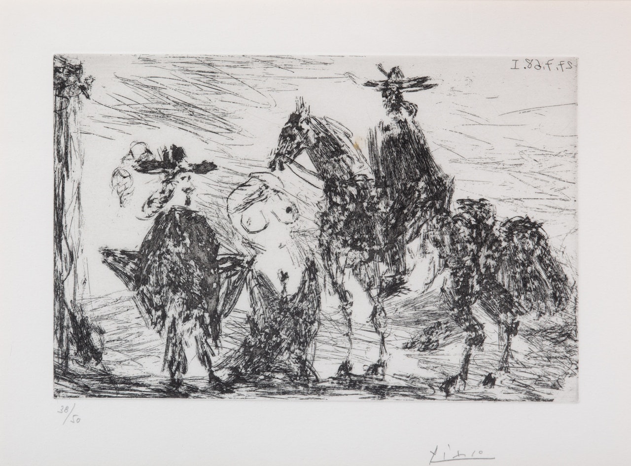 Gentilhomme, Femme honteuse et Reître by Pablo Picasso