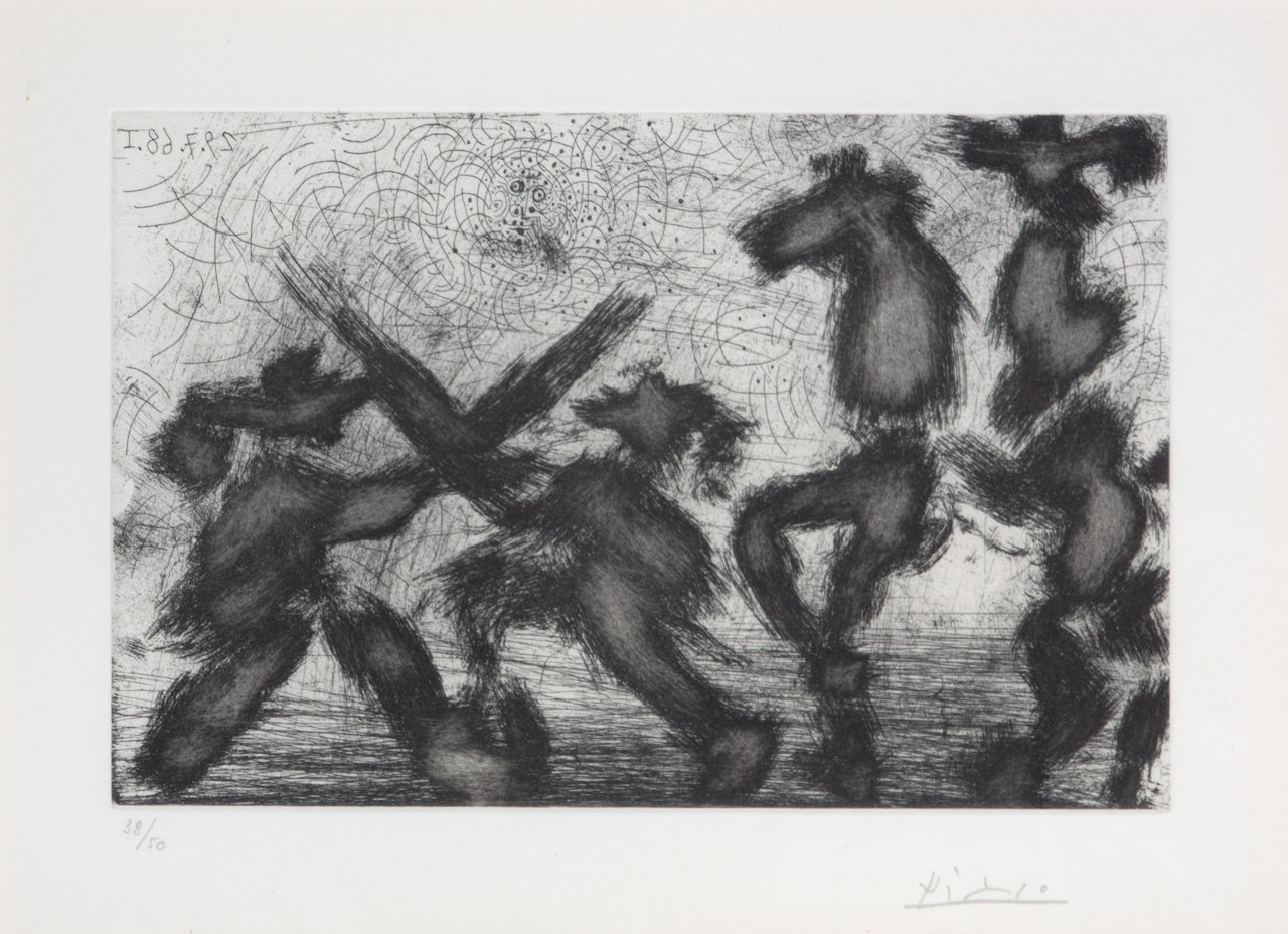 Duel au soleil levant by Pablo Picasso