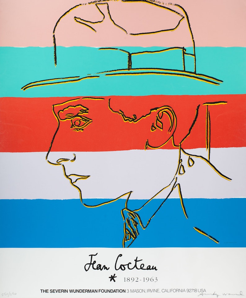 Jean cocteau by Andy Warhol