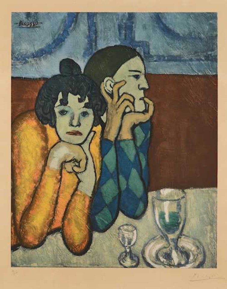 Les deux Saltimbanques: L"Arlequin et sa compagne by Pablo Picasso