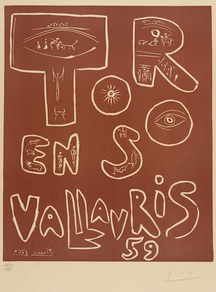 Toros en Vallauris by Pablo Picasso