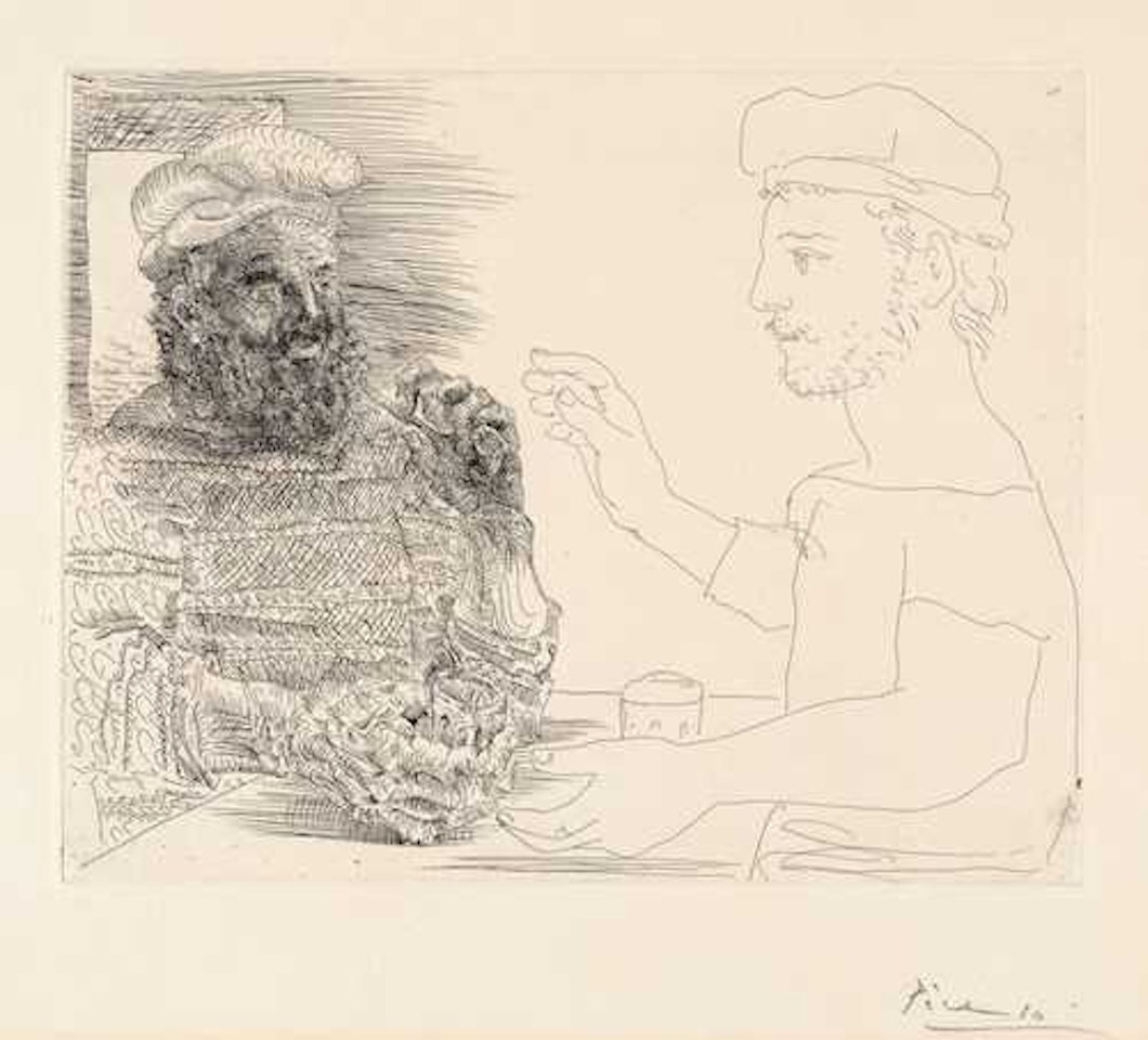 Deux buveurs catalans by Pablo Picasso